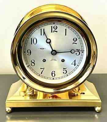 CHELSEA CONSTITUTION SHIPS BELL CLOCK, #438 ~ RUNNING~ ORIGINAL VINTAGE CLOCK!!