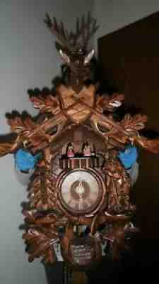 xl original cuckoo clock black forest 8 day with dancer play 2 melodie
