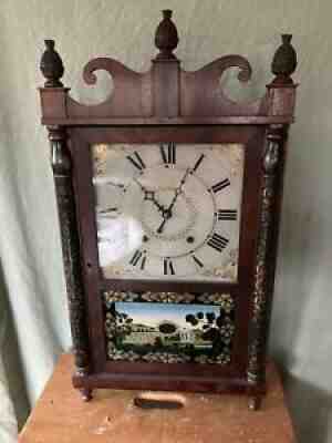 JEROME AND DARROWS JESTER TOP WOODEN WORKS WOODWORKS WOODEN MVT. RARE CLOCK