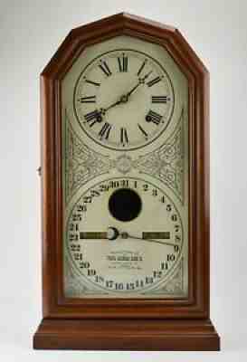 21â? Antique Ithaca Clock Co. 1866 Dual Face Mantle Clock NO RESERVE - TE-101