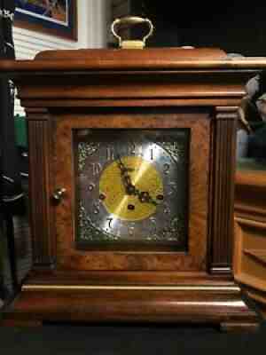 1987 HOWARD MILLER 612-436 Triple Chime 2 Jewel Mantel Clock FREE SHIPPING