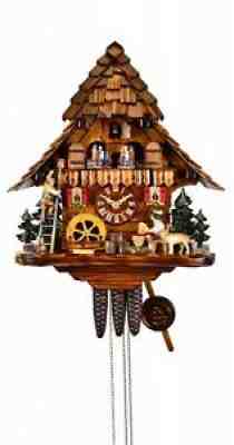 Cuckoo Clock Black Forest house with moving beer drinker and m.. 4.0452.01.P NEW
