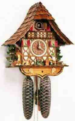 (New!) 8-DAY CUCKOO CLOCK MOVING BEER DRINKER ANTON SCHNEIDER 8T 1673/9