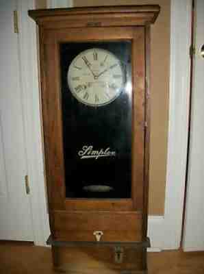 Antique Simplex Time Recorder, Industrial Time Clock Gardner Mass works