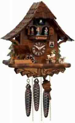 NEW Genuine Black Forest MUSICAL CUCKOO CLOCK with BEER DRINKER MD462-14