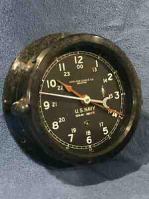 ** Fully Restored** 1958 US NAVY 12/24hr. Chelsea Ships Clock