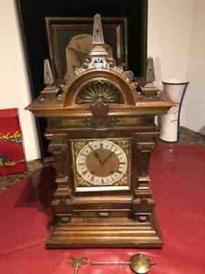 ANTIQUE 1890â??s Extravagant German Lenzkirch Table Clock - Really Nice