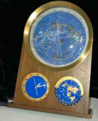 VINTAGE EDMUND SCIENTIFIC CO. DR. ATHELSTAN SPILHAUS SPACE CLOCK LIGHTED MODEL