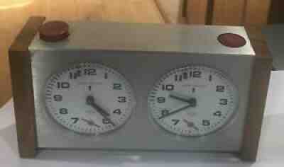 RARE PRO HEUER CHESS CHAMPION CLOCK TIMER SWISS MADE Works Great