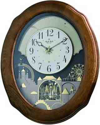 Rhythm Clocks "Joyful Timecracker Oak" Magic Motion Clock