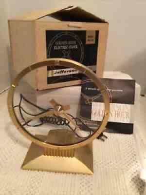 VINTAGE JEFFERSON GOLDEN HOUR MYSTERY CLOCK With Box And Paper Work