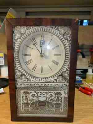 New England Clock Co. Cigar box Shelf Clock