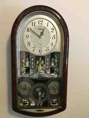 Large Rhythm Small World Organette Clock with 6 music disks
