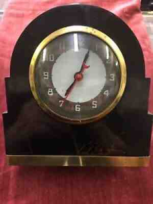 Vintage LACKNER Neon Glo Mantle Clock 1950s. Working