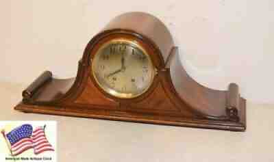 RESTORED AND SCARCE SETH THOMAS RIDEAU-1921 ANTIQUE CABINET CLOCK IN MAHOGANY