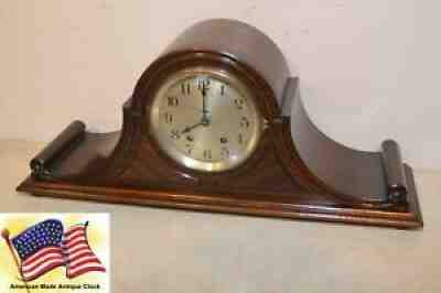 RESTORED AND SCARCE SETH THOMAS RIDEAU-1921 ANTIQUE CABINET CLOCK IN MAHOGANY