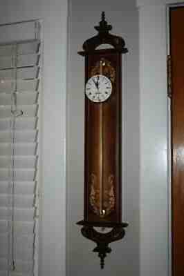 VINTAGE ANNO 1750 GRAVITY SAW TOOTH WALL CLOCK No.9512