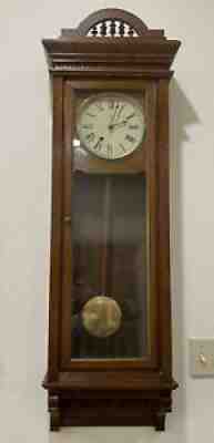 New Haven Gambia Wall Regulator Antique Clock