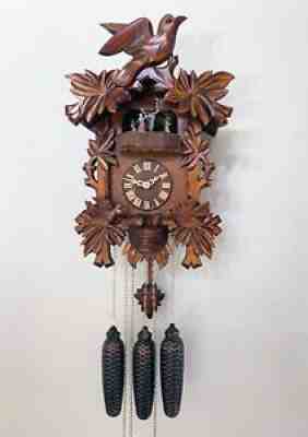 CUCKOO CLOCK 8-DAY MUSICAL, Black Forest Germany, Moving Birds, Dancers / VIDEO