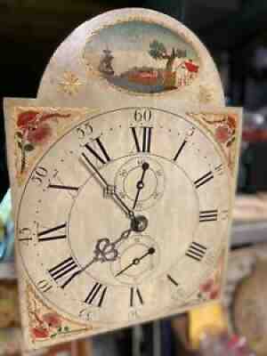 Wooden Works Tall Case Movement and Dial - William Leavenworth
