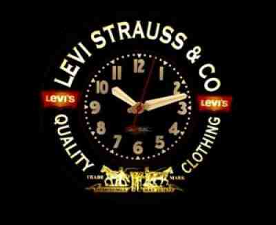"Levi" Retro Dealers Window, Neon clock. 22" exact replica, by Curtis-Glo-Dial