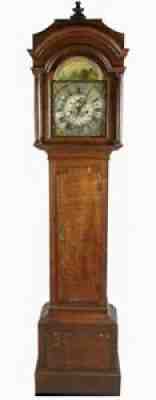 BEAUTIFUL ANTIQUE GEORGIAN ENGLISH GRANDFATHER TALL CLOCK