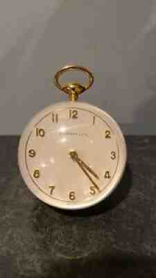 Vintage Swiss "Tiffany & Co." Lucite Crystal Ball Clock 15 Jewel rare