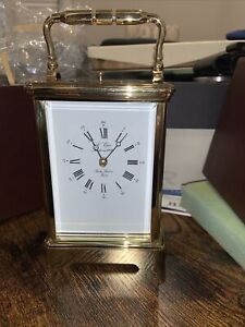 VINTAGE FRENCH L'EPEE GRANDE STRIKING REPEATER ALARM CARRIAGE CLOCK 031711