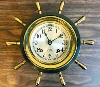 Original 1946 Chelsea Ship's Bell Clock w/Key | Navy | Chelsea Clock Company