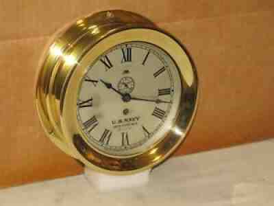 CHELSEA ANTIQUE SHIPS CLOCK~6" DIAL~U.S.NAVY DECK CLOCK  3 1916 RESTORED