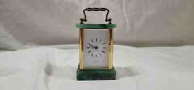 Cartier branded Matthew Norman carriage clock 1760 JADE - NEW "Old Stock"