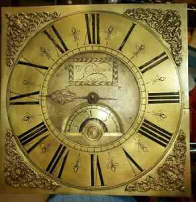 #414 - C. Mid 1700's, Antique W. Bernard, Newark Single handed Clock To Restore