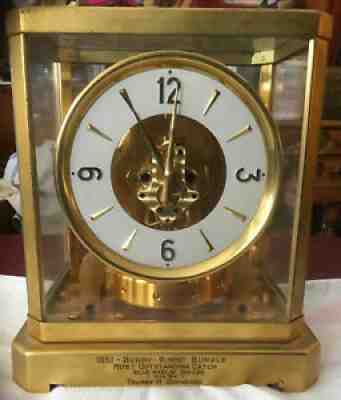 Jaeger LeCoultre Atmos Model 519 Swiss Clock Fishing Trophy 1951 Low SN 27706