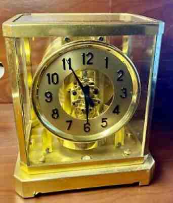Vintage Swiss LeCoultre Atmos 15 Jewel Shelf Mantel Clock