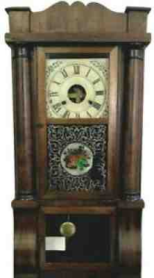 Antique Birge Peck Double Decker Weight Driven Clock ~Stately 1850s Parts Repair