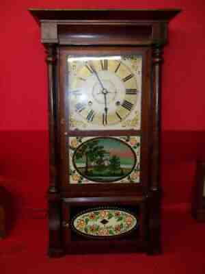 BEAUTIFUL LOOKING ORIGINAL 8 DAY BIRGE MALLORY & CO. BRASS WORKS CLOCK