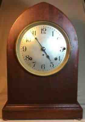 SETH THOMAS 5 BELL SONORA CHIME CLOCK 8-DAY RUNS CHIMES MAHOGANY BEEHIVE CASE