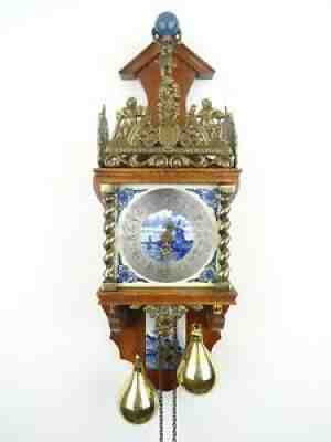 Zaanse DELFT Dutch Wall Clock Vintage Antique 8 day (WARMINK WUBA Junghans Era)