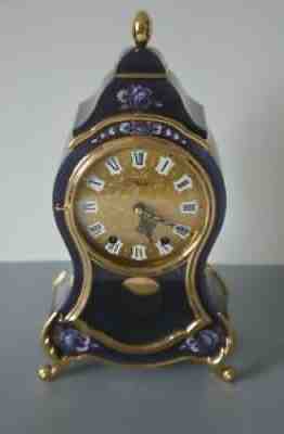 1994 Neuchatel Style Swiss Mantel/ Shelf Clock ELUXA ~ Regence~ + Certificate