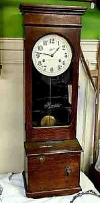 Antique Oak Simplex Punch Time Clock~1916 ~ We Ship!!