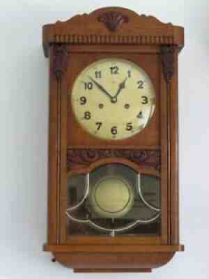 OLD ORIGINAL HAU JUNGHANS P35 WALL CLOCK BIM BAM !!!