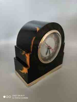 Beautiful Deco Swirl Bakelite Catalin Lackner Neon-Glo Clock *Read Description*