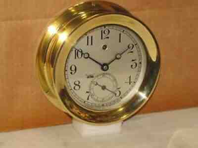 CHELSEA PILOT HOUSE CLOCK~6 IN~1918~WW1 ERA~REVERSE SECONDS BIT~103 YRS OLD~