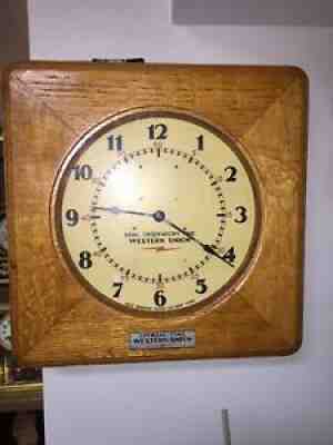 Rare Western Union by Self Winding Clock Company, WORKING