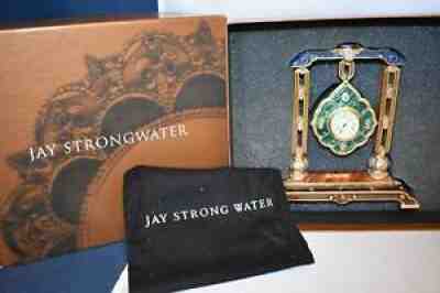 Jay Strongwater Harrison Hanging Pendant Clock Swarovski Crystals Orig Box