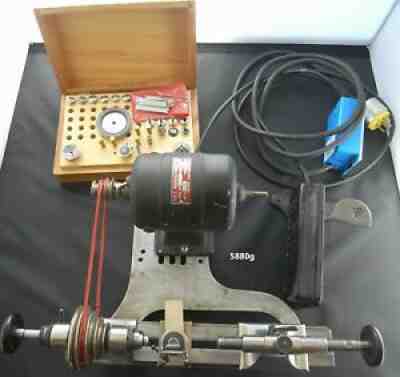 5880, Vintage & fine Boley Jewelers lathe, 8 mm w/collet tailstock, grt runner.