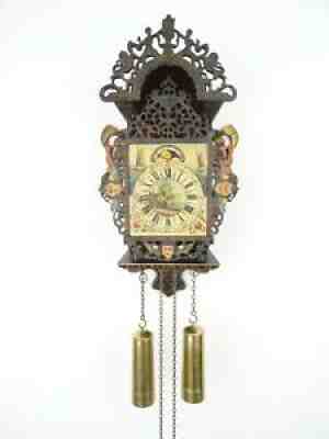 Dutch Friesian Mermaid Wall Clock Vintage Antique 8 day (Zaanse Junghans era)