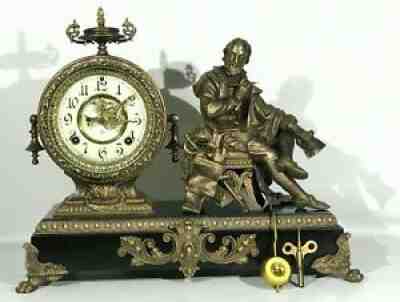 1894 Ansonia "Shakespeare" Figural Mantel Clock
