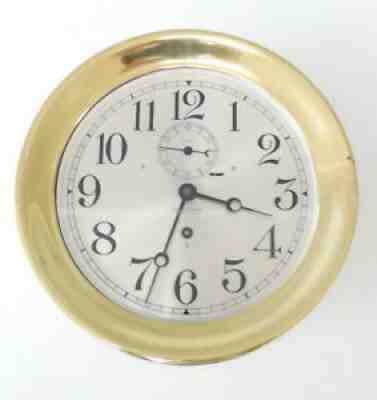 Antique 1917 Chelsea 8.5" Pilot House Mariner Time Only Clock ~ Free Shipping