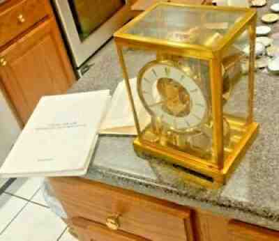 LeCoultre Atmos Clock Model 526-5 #98221 1958-59 Uncommon comes w book Running